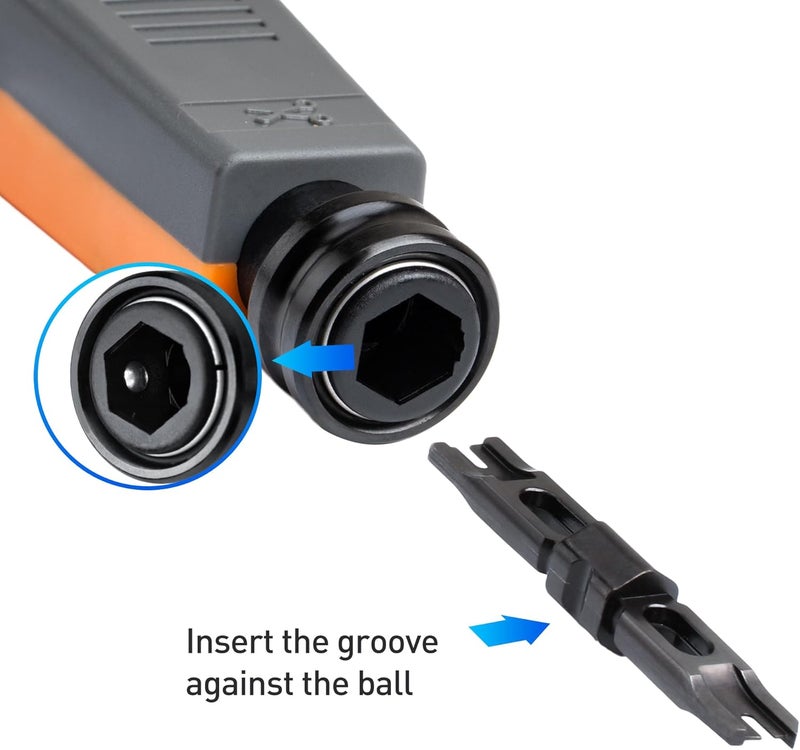 CableMatters 110 Punch Down Tool with 110 Blade, Ethernet PunchDown Tool, Keystone Punch Down Device for Cat 8/7/6A, Cat 6, Cat5e/5 Network - Image 4
